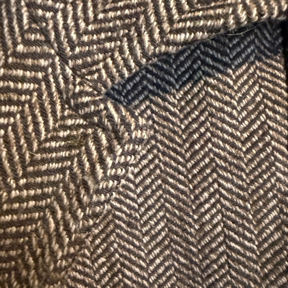 Jones New York Brown Herringbone Long Coat Jacket Womens Size 6 - Picture 3 of 7